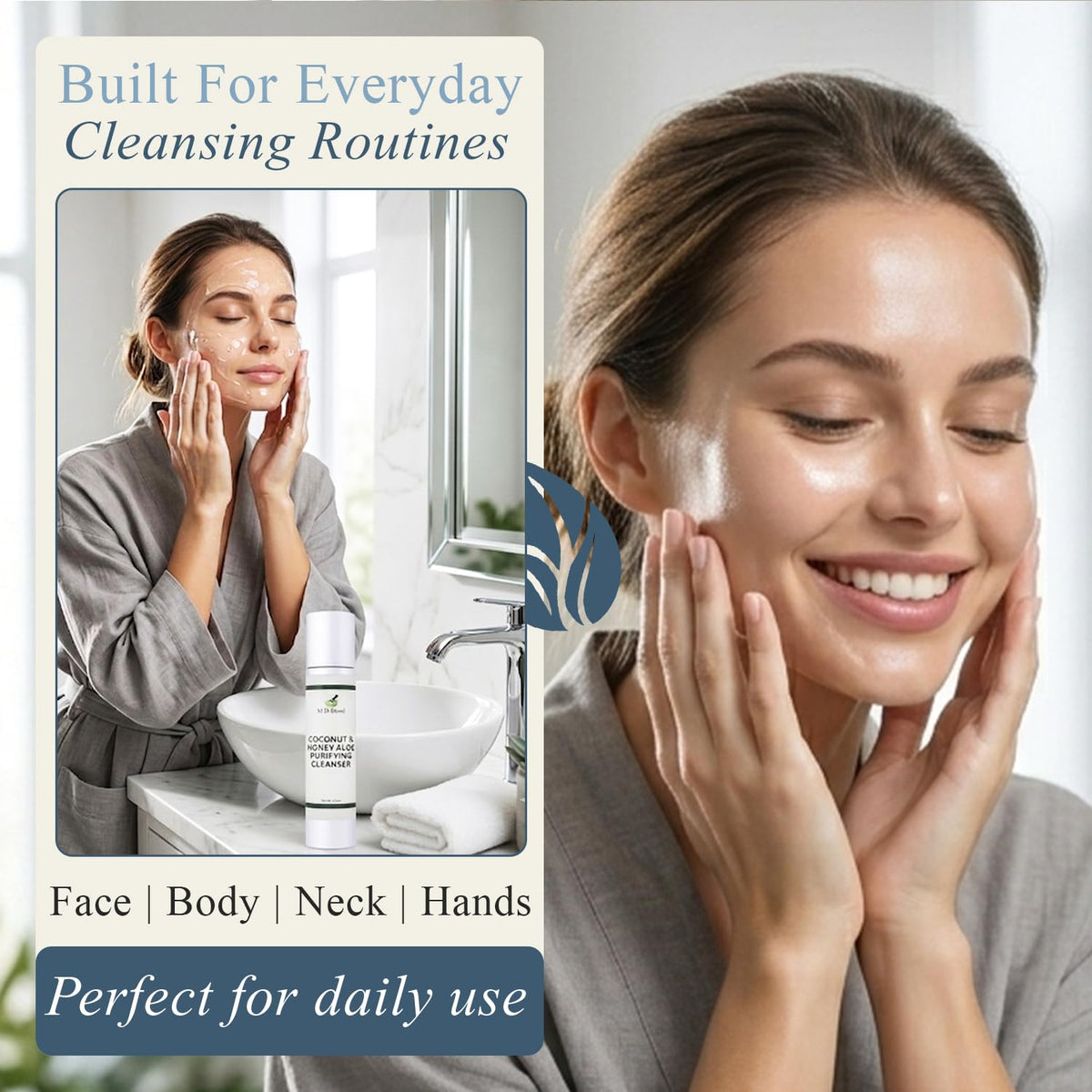 Foaming Face Wash with Coconut, Honey & Aloe Vera, Gentle Cleanser 120 ml