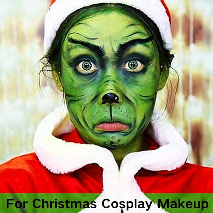 MEICOLY Lime Green Face Body Paint Stick,St Patricks Day Accessories Face Paint,Elphaba Green Face Paint,Body Paint for Halloween SFX Cosplay Witch Makeup,Hunting Camo Paint