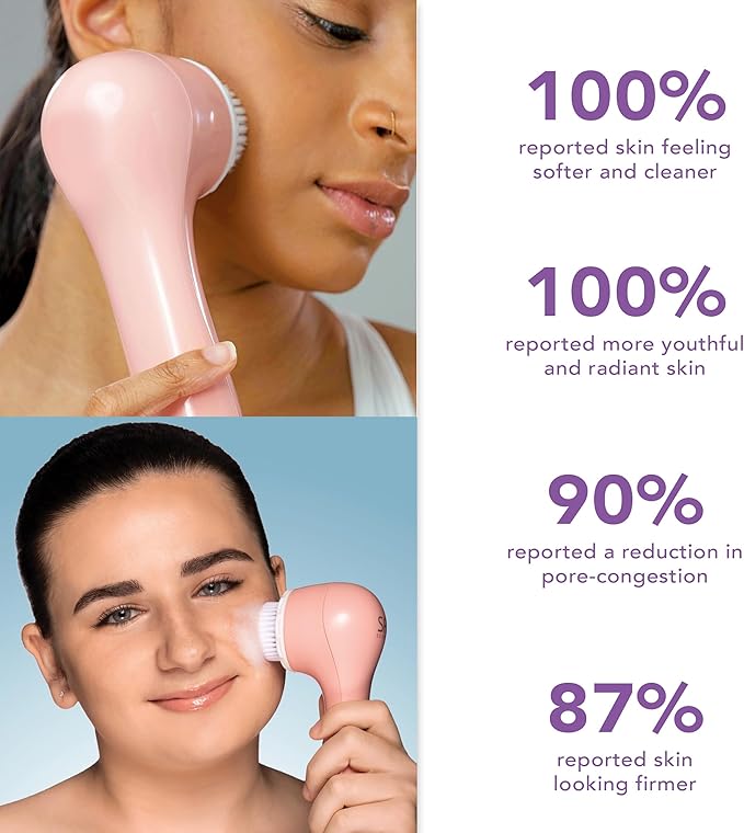 Spa Sciences NOVA - Sonic Cleansing Face Brush & Infusion System - Pink