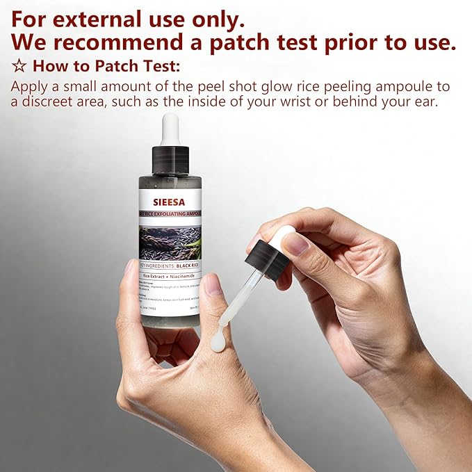 Peel Shot Glow Black Rice Peeling Ampoule, 80ML/2.71 Fl Oz