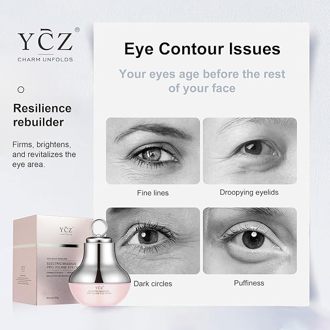 Ycz Red-Glow Electric Massage Eye Cream for Fading Dark Circles, 1.76 Fl Oz