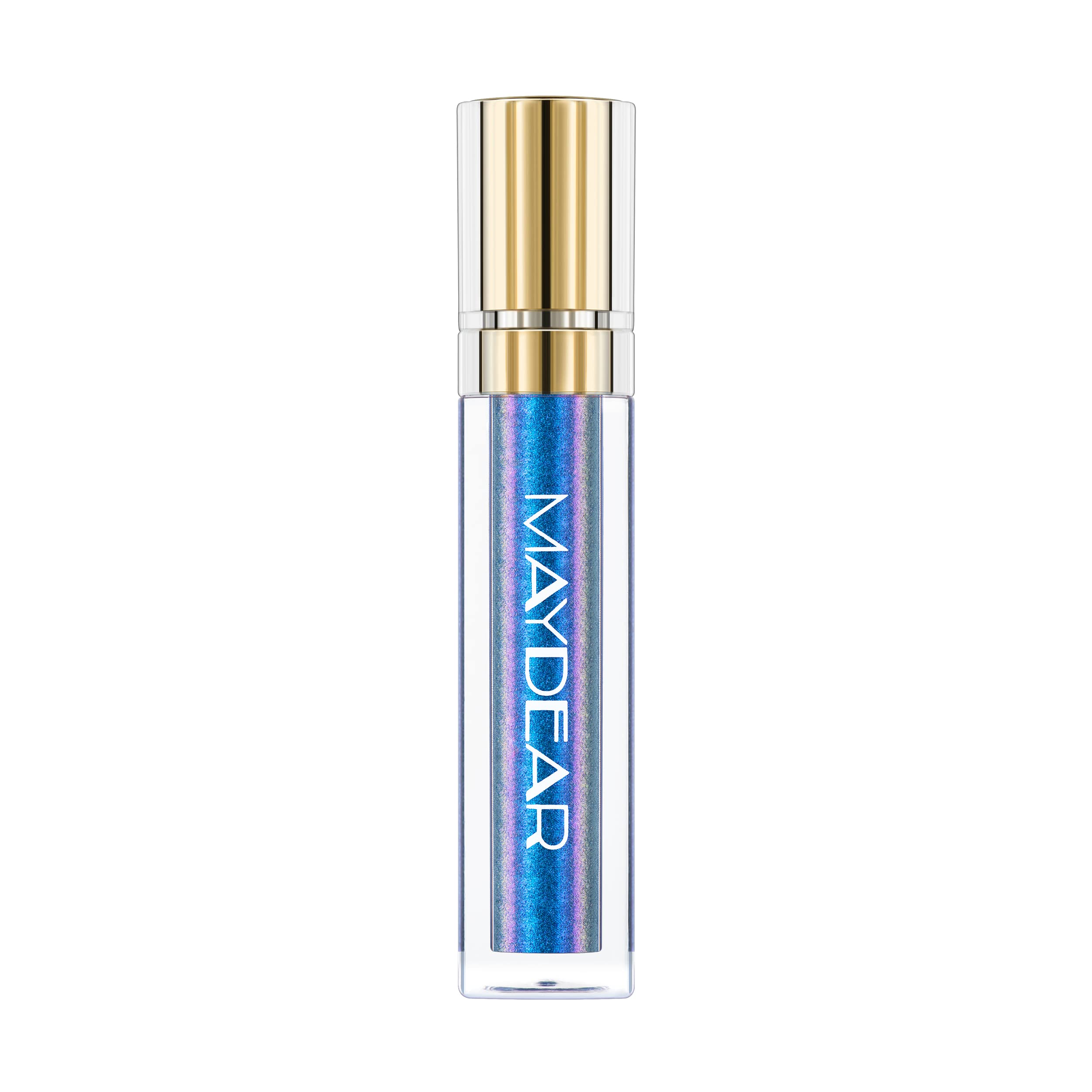 Maydear Chameleon Lipstick High Pigmented Multichrome Lipstick, Long-Lasting Metallic Shine Lip Gloss, Full-Coverage Rainbow Lip Color for Women, Blue Cyan (03)