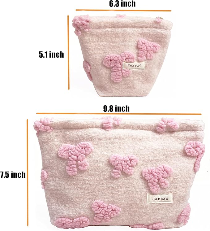 getgto 2 Pcs Makeup Bags, Large Cosmetic Bag Travel Toiletry Bag