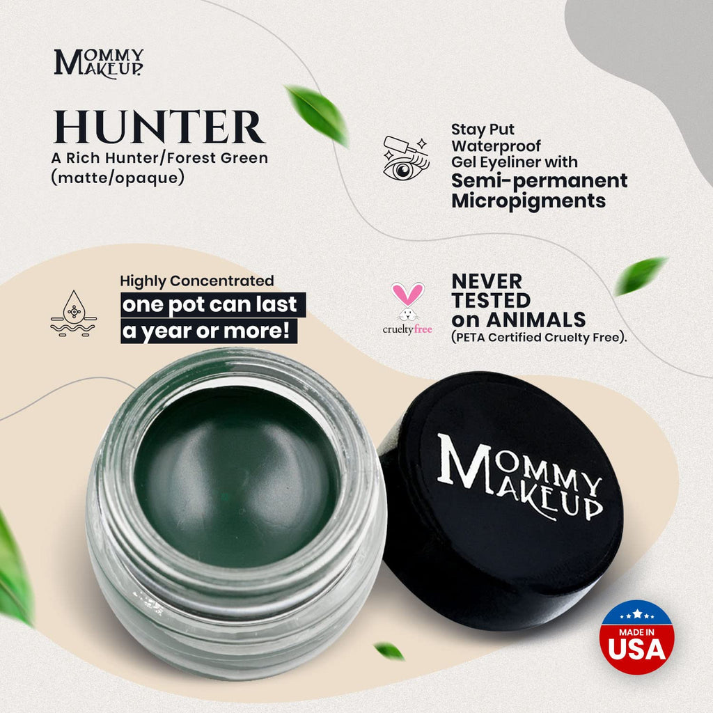Mommy Makeup Waterproof Stay Put Gel Eyeliner Pot with Micropigments