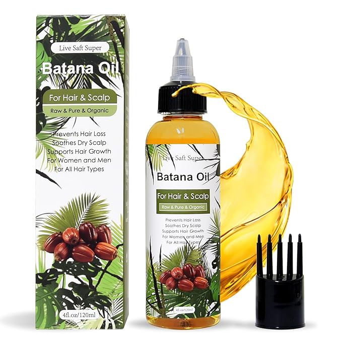 Live Saft Super Batana Oil for Hair Growth - Dr. Sebi 100% Raw Natural Batana Oil, Care for Hair thickness Stronger 4 FL Oz