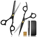 Ontaki Hair Scissors & Thinning Shears Kit - 7" Black, Japanese Steel