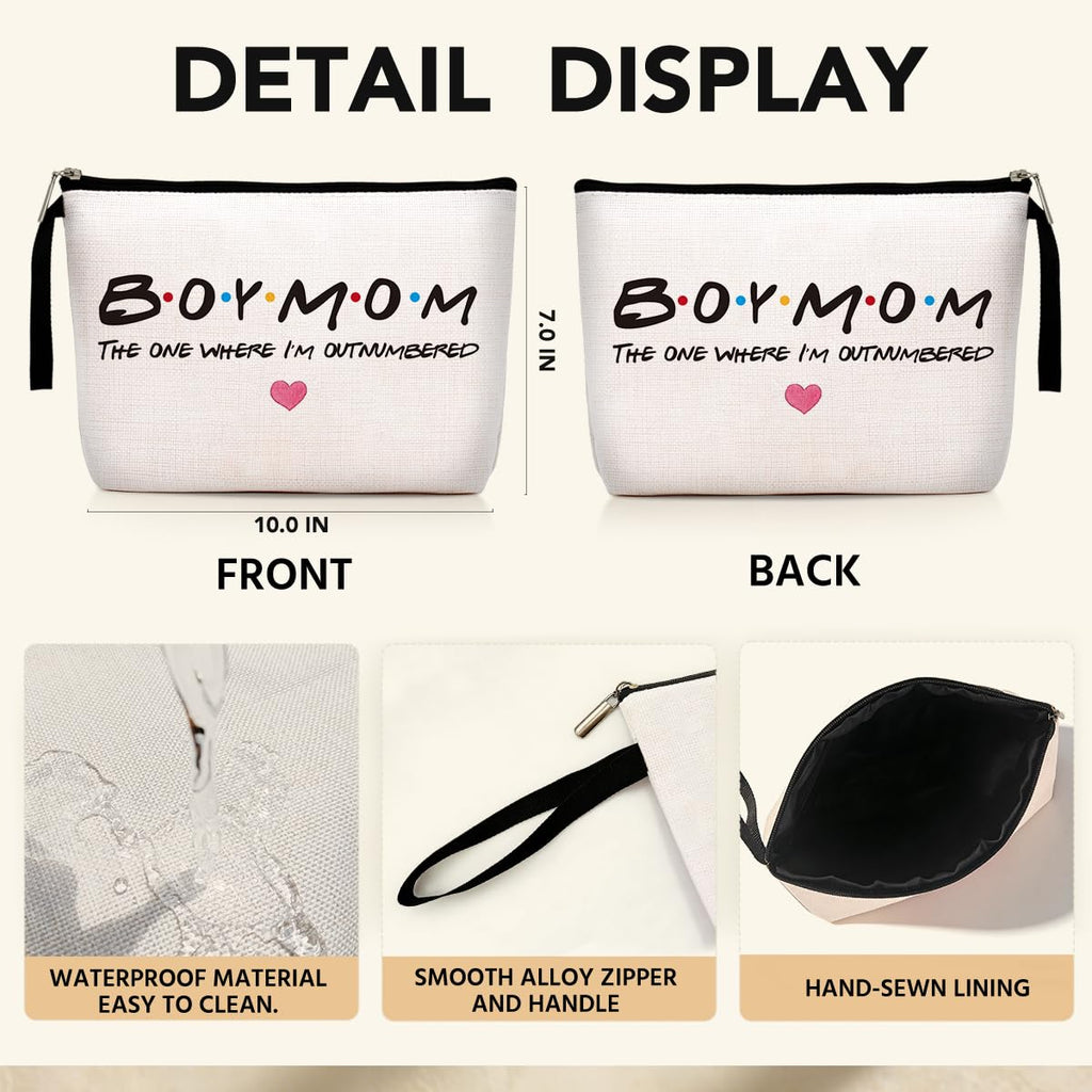 Jztco Boy Mom, Baby Shower Gifts for Moms First Time Makeup Bag