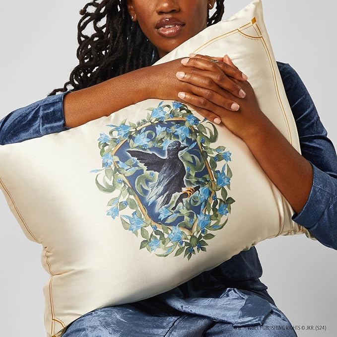 Kitsch & Harry Potter Satin Pillowcase W/Zipper - Size 19x26, Ravenclaw