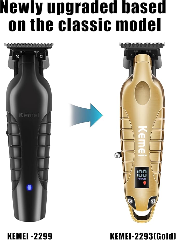 KEMEI 2293 Hair/Beard Trimmer for Men Zero Gapped Hair Clippers for Barbers