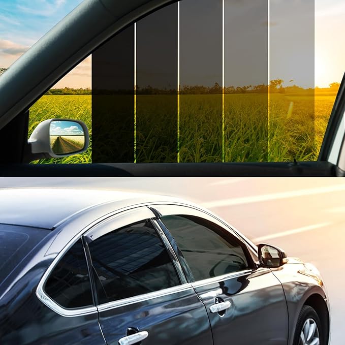 Vepagoo 15% VLT Ceramic Car Window Tint Film (20" x 10FT) - Heat & Glare Reduction, Blocks UV & IR Rays, Scratch Resistant, Privacy Car Window Tint Fit for Sedan
