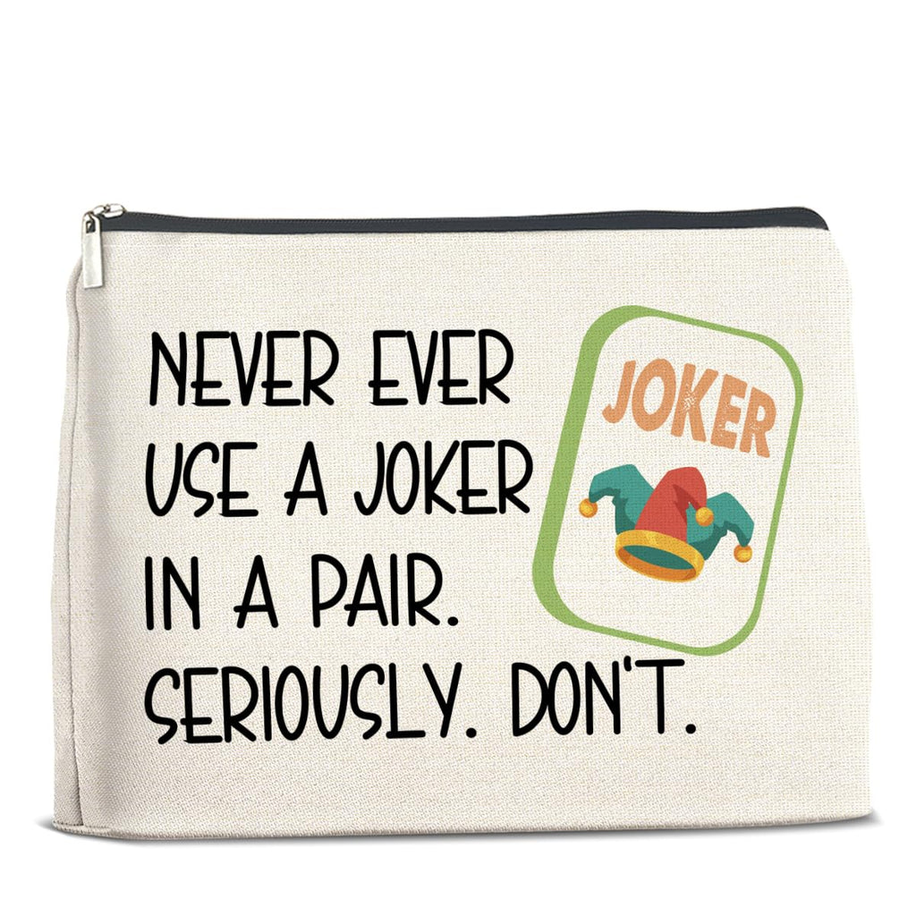 UPNEGE Funny Mahjong Gifts Makeup Bag Accessories with Zipper for Women