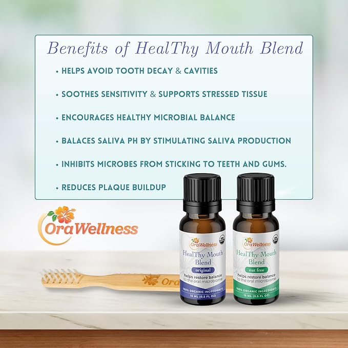 OraWellness Healthy Mouth Blend Organic Tooth Oil, Fluoride Free Rinse