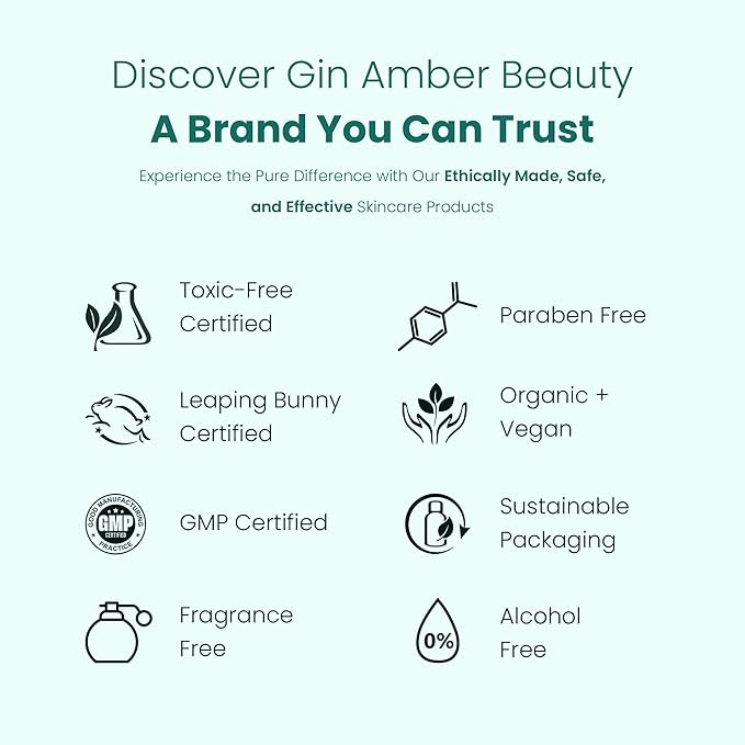 Gin Amber Beauty Vitamin C, Hyaluronic, Peptide & Niacinamide Serums 4 Pack