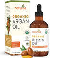 Naturise USDA Organic Argan Oil for Hair & Skin – 100% Pure Argan Oil of Morocco for Face, Skin Moisture & Hair Growth – Vegan, Non-GMO, Cold Pressed & Unrefined Oils in Glass Bottle (4 fl. oz.)