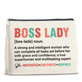 UPNEGE Boss Lady Gifts for Women - Female Boss Lady Makeup Bag with Zipper Closure