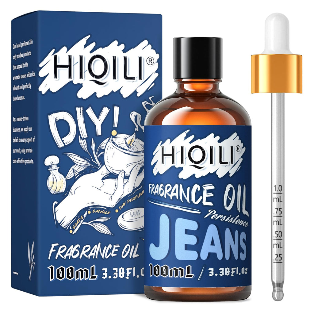 HIQILI Jeans Fragrance Oil for Diffuser, Candle & Soap
