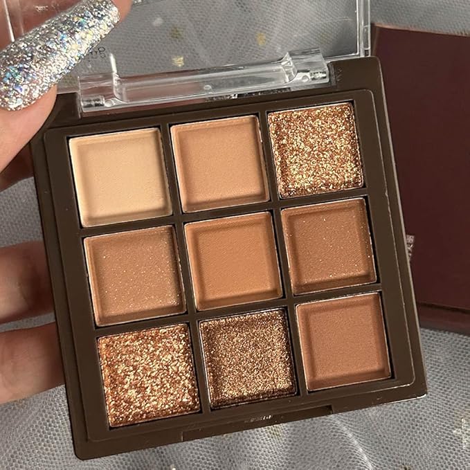 CAKAILA Brown Eyeshadow Palette-Neutral Nude Brown Smokey Eye Shadow Palette,Rose Gold Bronze Naked Cream Eyeshadow Palette Makeup,Natural Eyeshadow for Eyes Long Lasting Naturing-Looking