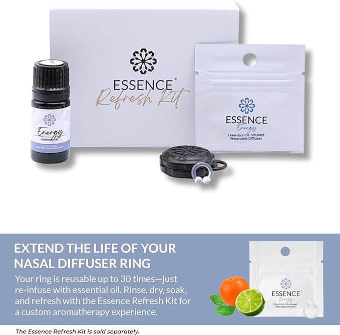 Essence Wearable Aromatherapy Nasal Diffuser – Energy Blend Essential Oil