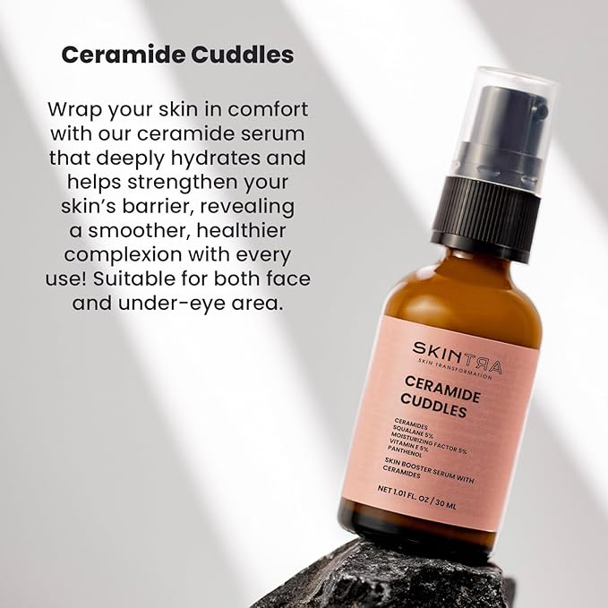 SkinTra Ceramide Cuddles - Regenerating Ceramide Serum for Barrier Repair and Hydration – Calming and Redness-Reducing – All Skin Types – 30 ml/Net 1.01 Fl. Oz