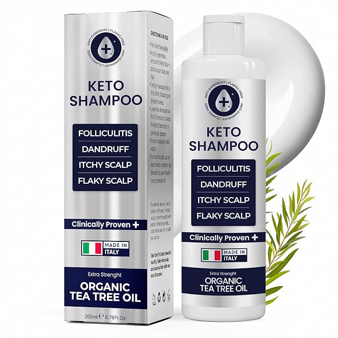 Psoriasis Shampoo Anti Dandruff - Medicated shampoo for Dandruff, Flakes, Seborrheic Dermatitis & Folliculitis Treatment - Anti Fungal Solution for Itchy, Flaky & Dry Scalp - 200ml