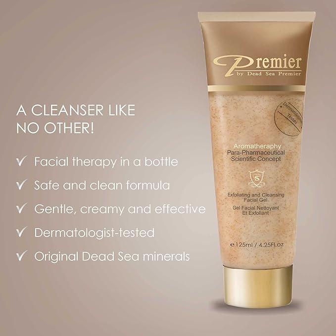 Premier Dead Sea Apricot Facial Exfoliating Gel w/Dead Sea Minerals 4.25oz