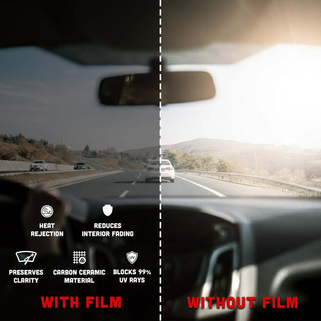 United Max Nano Carbon Car Window Tint Film – 2PLY 20% VLT Series Automotive Tint with UV Protection & Infrared Rejection, Heat & Glare Blocking, Color Stable Adhesive Film Roll, 40 Inch x 100 Feet