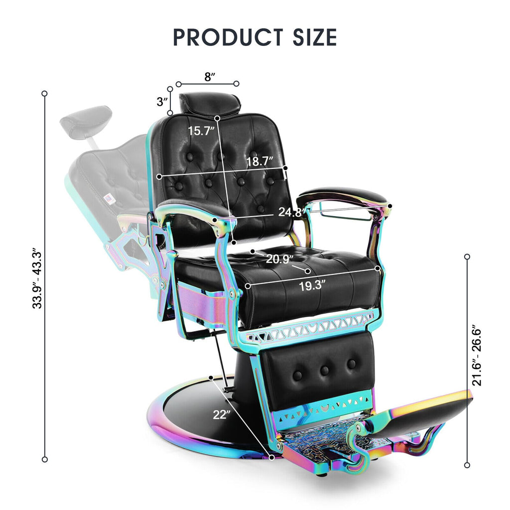 Artist hand Barber Chair All Purpose Recline Salon Chair (Laser Frame)