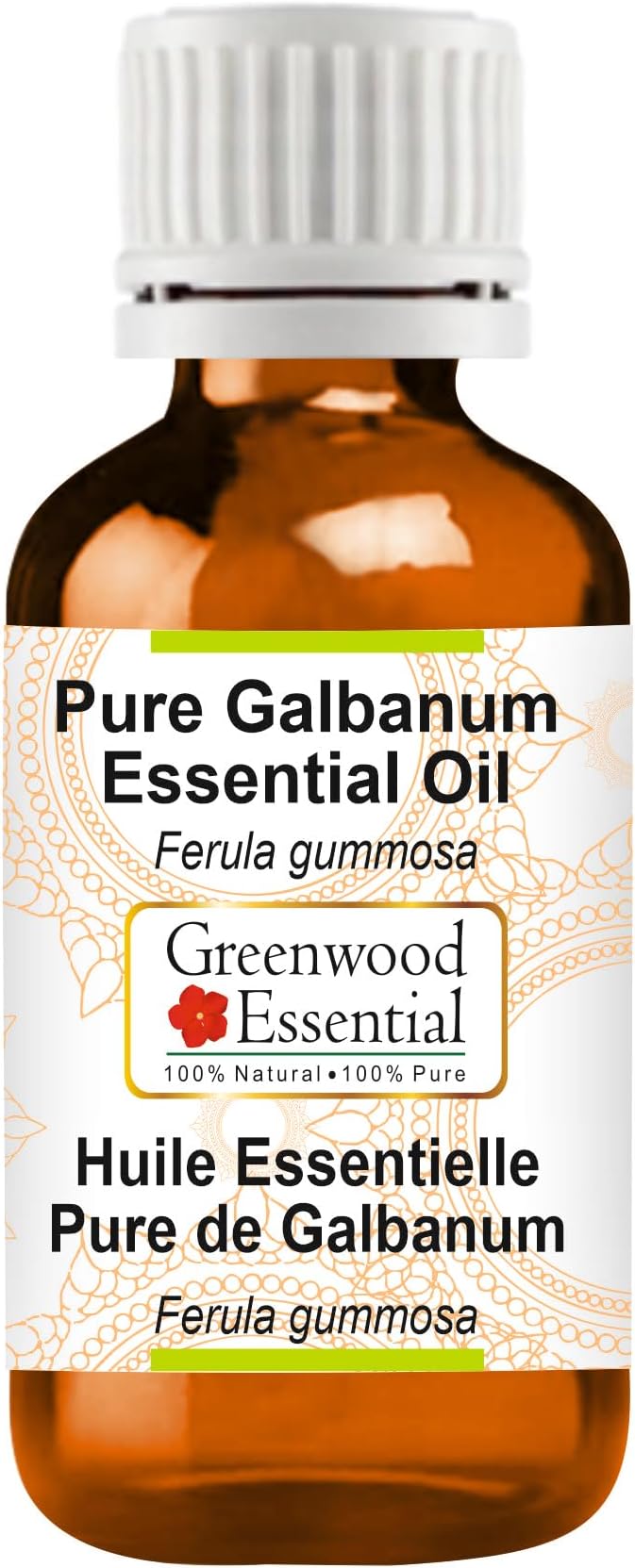 Greenwood Essential Galbanum Essential Oil (Ferula gummosa) Pure | Non-Sticky | Non-Greasy | Lightweight | Men & Women | All Skin Types | Steam Distilled 30ml (1 oz)