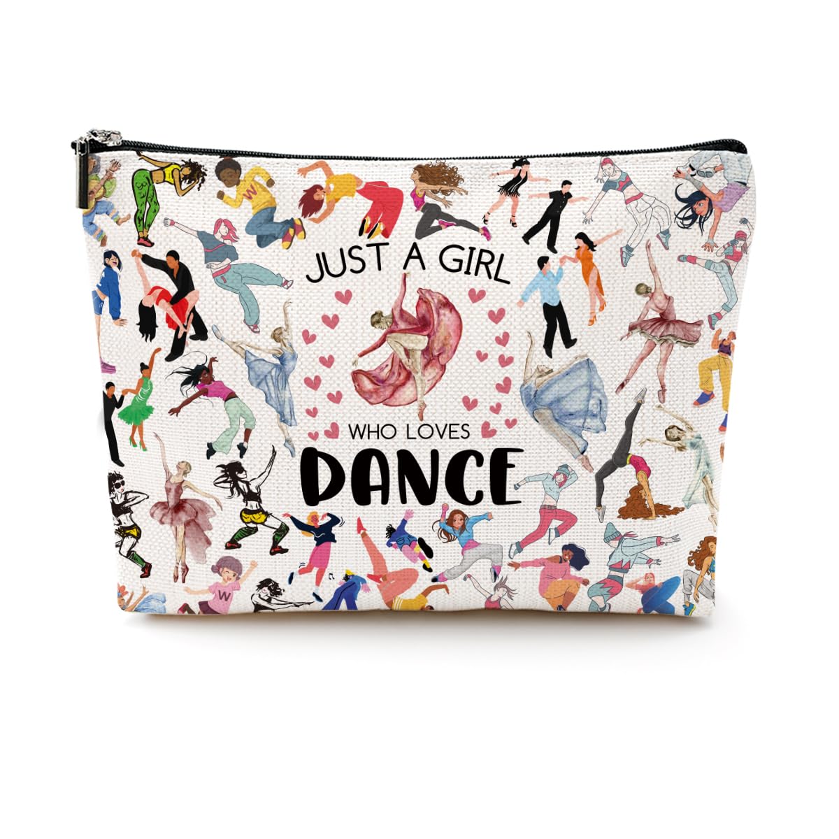 Dance Makeup Bag for Girls Dancer Recital Gift Thank You Gifts Cosmetic Bag