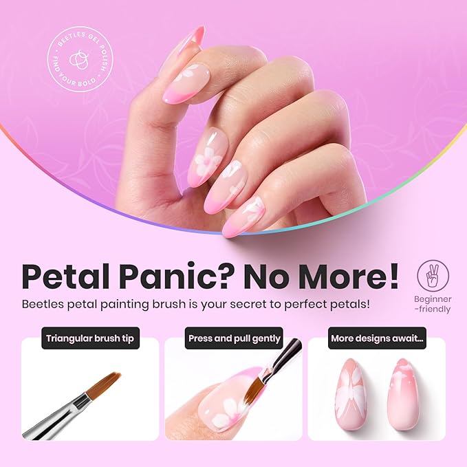 Beetles Nail Art Brushes, 6pcs Nail Art Tool Set