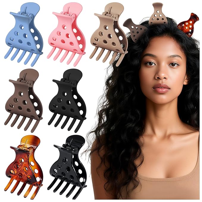 Estedro 7Pcs Root Lifting Hair Clips for Volume Curly Hair Cilp Volumizing Claw Clamps for Women Thin Thick Volumizing Hair Clips Tool for Volume Clips Styling Accessories Claw Cilp