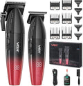 VGR 640 Professional Hair Clippers for Men with Clipper Trimmer Set, Red