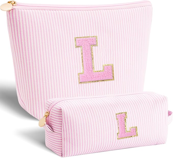 Btffitting Gifts for Teen Girls Women - Birthday Gifts for 10 11 12 13 14 15 16 17 18 Years Old Girl,Makeup Bag Cosmetic Bag,Teacher Gift Trendy Stuff Toiletry Bag - Pink,L