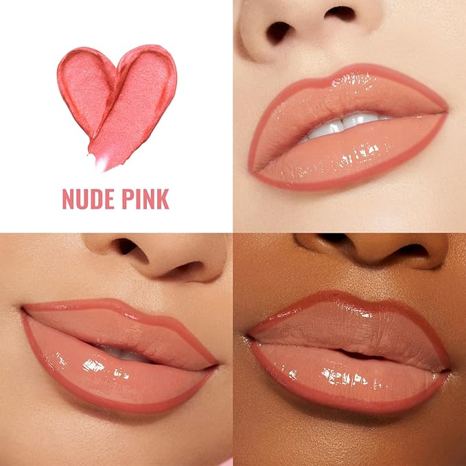 Vevivia Beauty Lip Stain - Lip Liner Stain, Long Lasting Peel Off Lip Stain, Natural Peel Off Lip Liner Stain with Tweezer, Easy to Use, Waterproof, Smudge-proof, Transfer-proof, Nude Pink