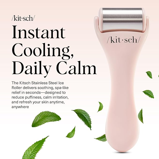 Kitsch Ice Roller for Face – Cooling Face Rollers for Women & Men - Pink