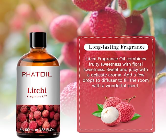 PHATOIL Litchi Fragrance Oil for Diffuser Aromatherapy 3.38FL.OZ