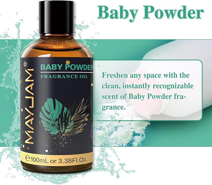 MAYJAM Baby Powder Fragrance Oil Essential Oils for Diffusers, 3.38FL.OZ