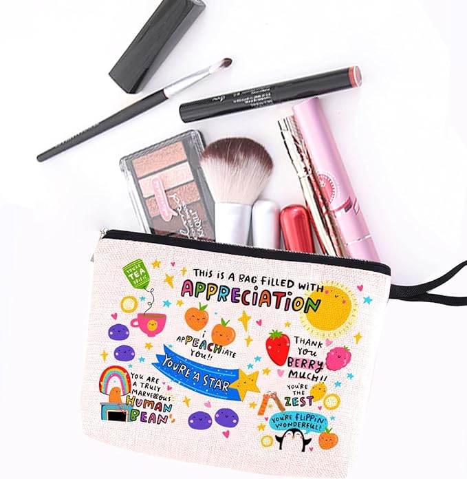 Teacher Appreciation Gifts Funny Makeup Bag Thank You Gifts Cosmetic Bags