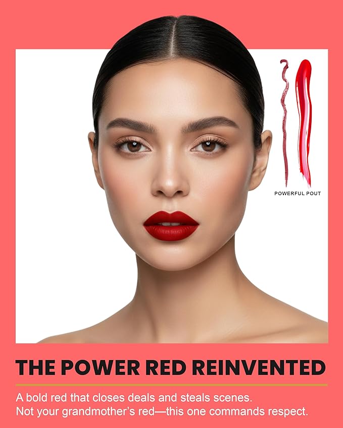 Kirby Kosmetics Lip Kit Duo – Powerful Pout - TikTok-Viral Precision Liner & Glossy Liquid Lipstick, Clean 2-Step Set with Hydrating Long-Wear Color – Bold Inclusive Beauty for Everyday Konfidence