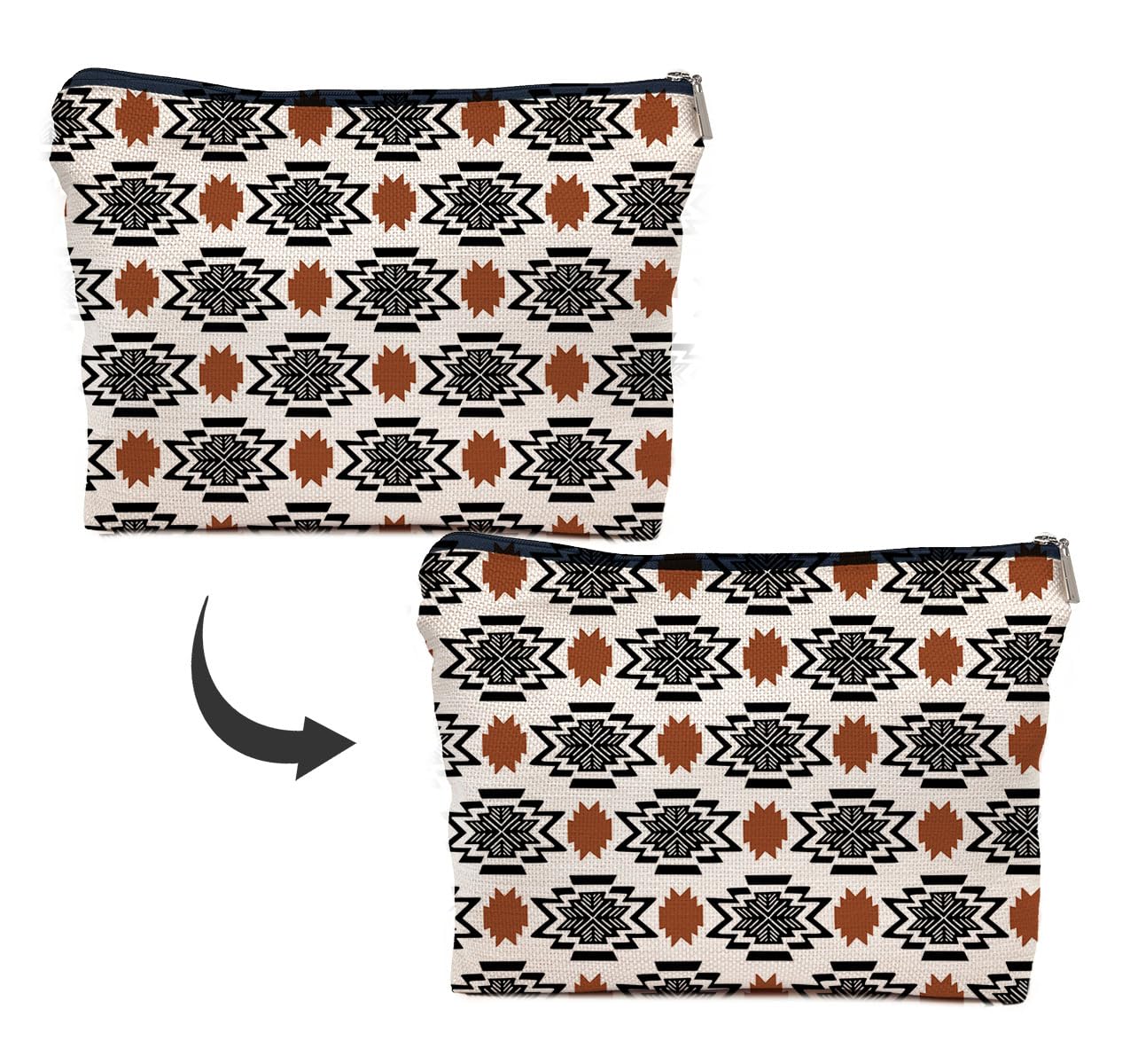 IWXYI Western Makeup Bags With Zipper - Travel Toiletry Gifts For Women