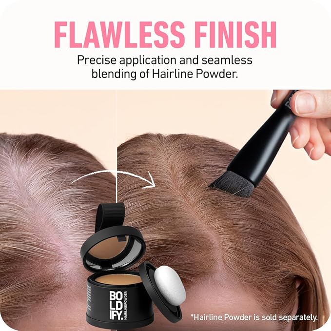 BOLDIFY Hairline Powder Brush, Root Touch Up Brush Applicator – Four-Ended