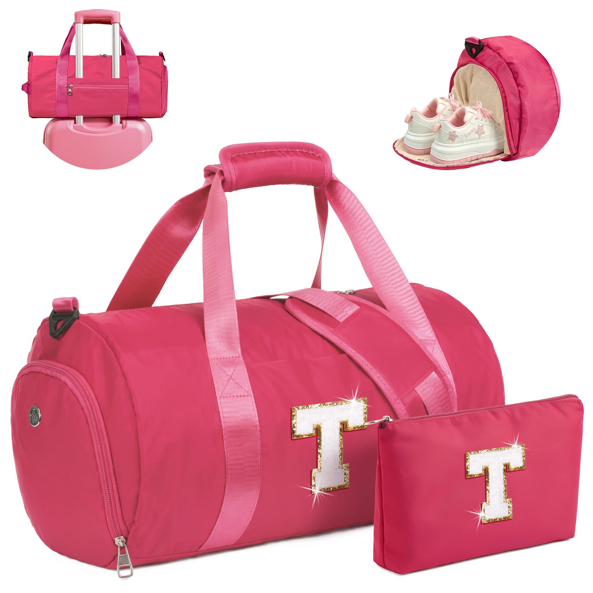 Vogewood Customized Initial 8 Year Old Girl Birthday Gift, Girls Travel Bag