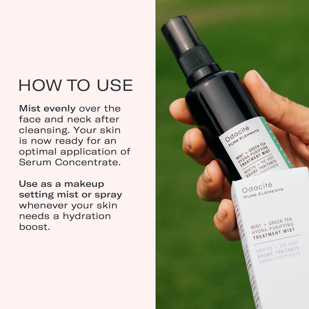 Odacite Mint & Green Tea Hydra-Purifying Facial Mist – Toning Spray for Acne & Pimple-Prone Skin – Clarifying Face Mist for Hydration, Blemishes & Tired Complexion, 1.69 fl oz