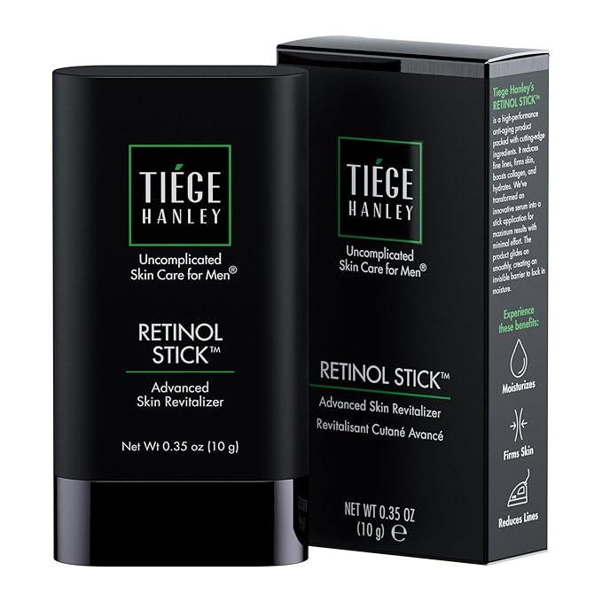 Tiege Hanley Retinol Stick for Men, Anti-Aging Face & Eye Stick, 0.35 Oz