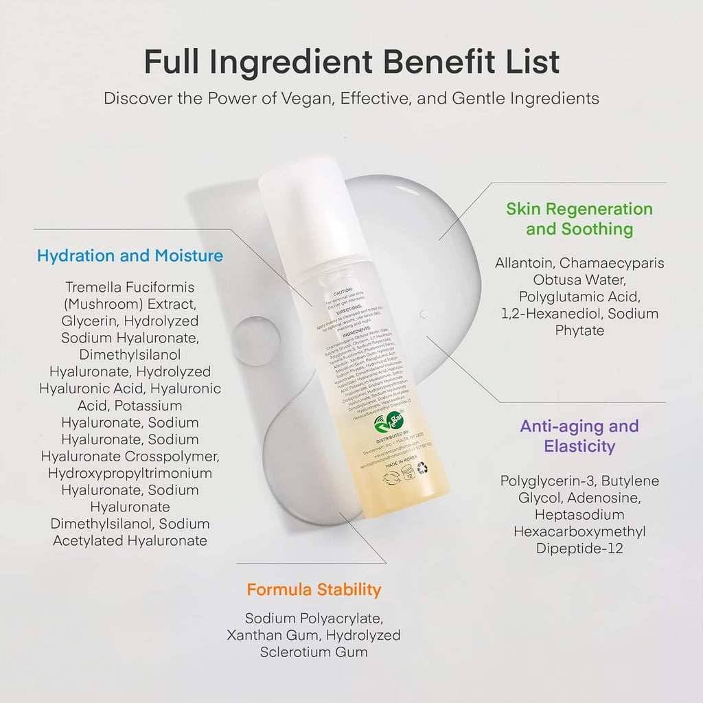 TEREZ & HONOR Collagen Night Wrapping Peel Off Mask & TremellaGlo Essence Face Serum Day & Night Glow Duo, for Elasticity, Hydrating & Glow, Korean Skincare, Dermatologist Tested