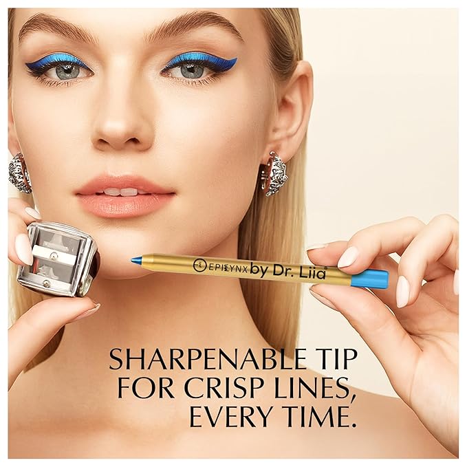 EPILYNX Waterproof Eyeliner Pencil, Smudge-Proof Vegan, Royal Blue Shimmer