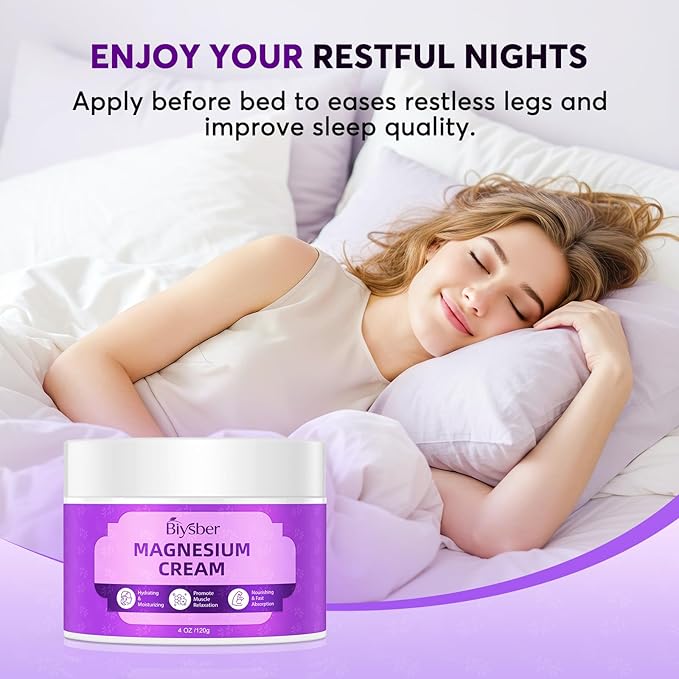Natural Magnesium Body Butter for Leg Cramps/Feet/Arms/Muscle Relaxation