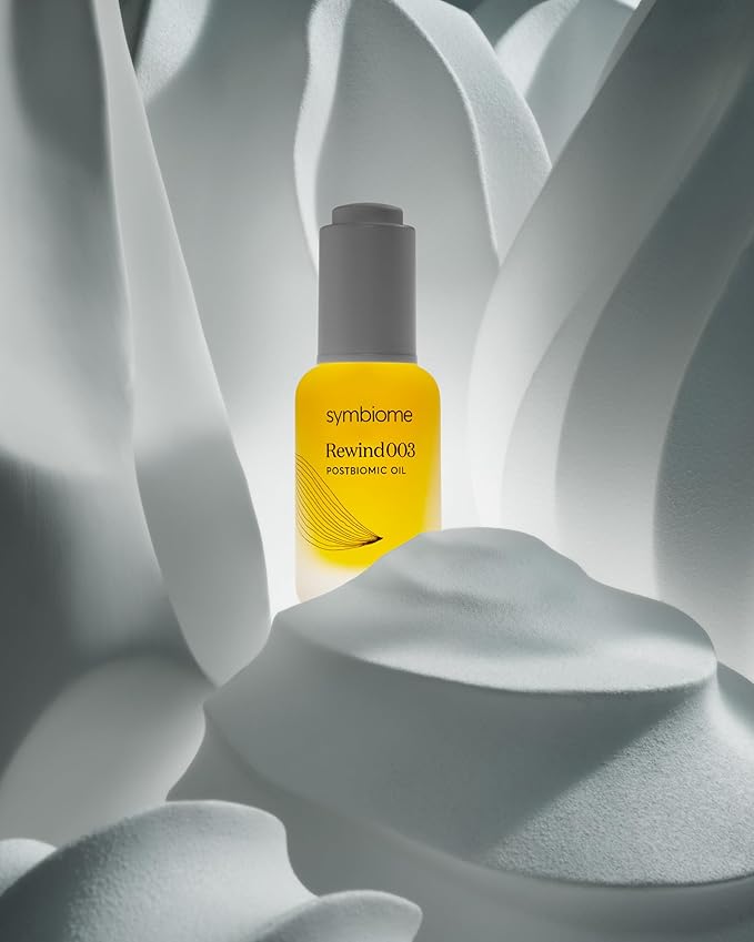 symbiome Rewind003 Age Defying Face Oil, Hydrating Facial Oil with Buriti Fruit and Cumaru Seed Oils, Postbiomic Botanical Face Oil for Dry Skin, Radiance, and Uneven Texture, 30 ml