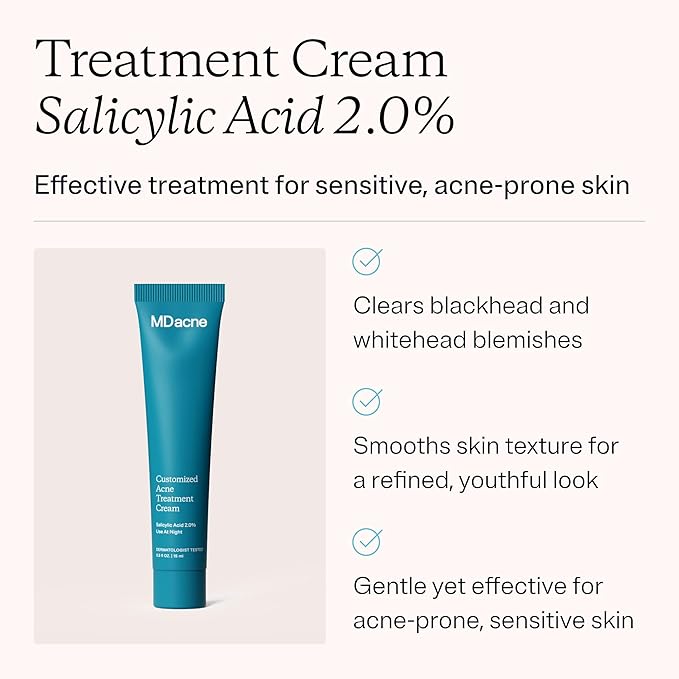 MDacne 2% Salicylic Acid Acne Treatment Cream, 3 Pack