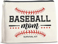 FYDHQSS Baseball Mom Gift Makeup Bag for Women Baseball Lovers Team Player